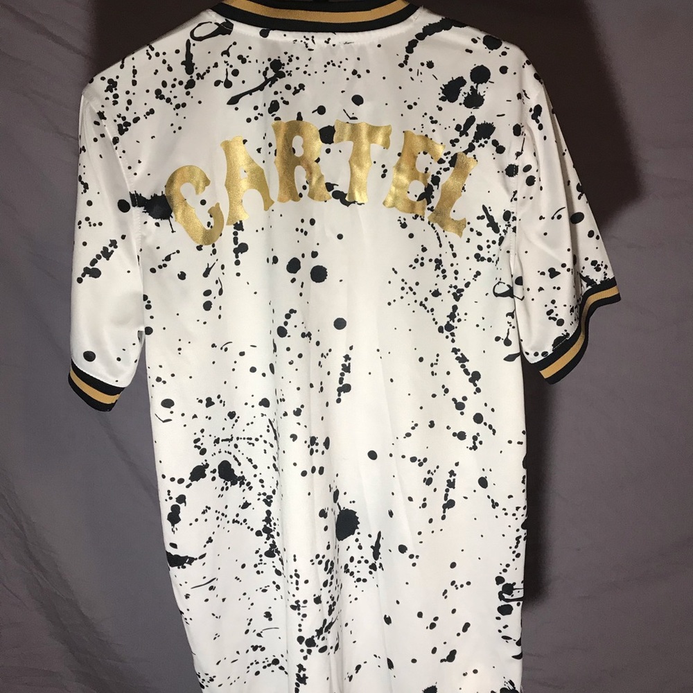 REBEL MINDS NY CARTEL White Black Splatter Jersey